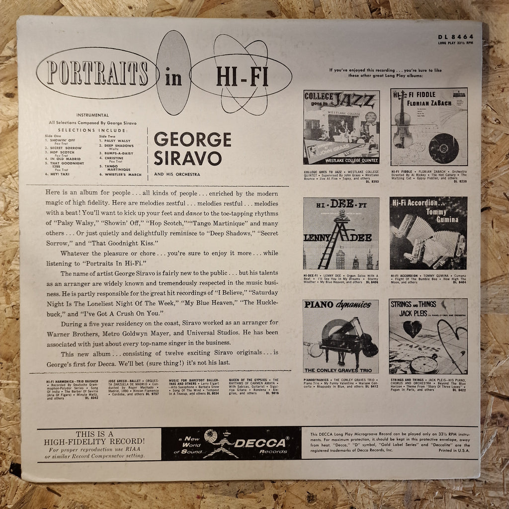 George Siravo And His Orchestra – Portraits In Hi-Fi
