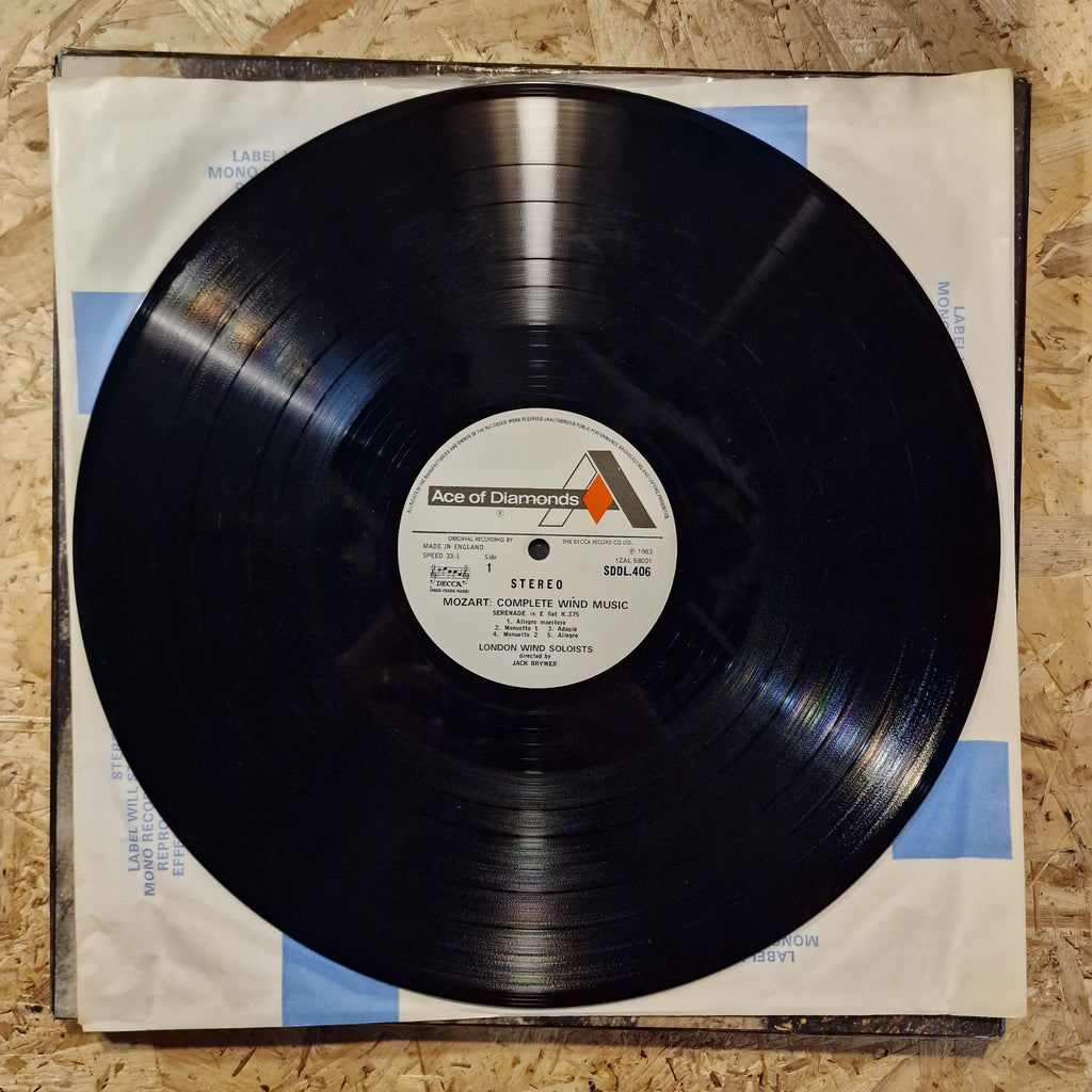 Wolfgang Amadeus Mozart, Jack Brymer, London Wind Soloists – Complete Wind Music 1973 UK Press