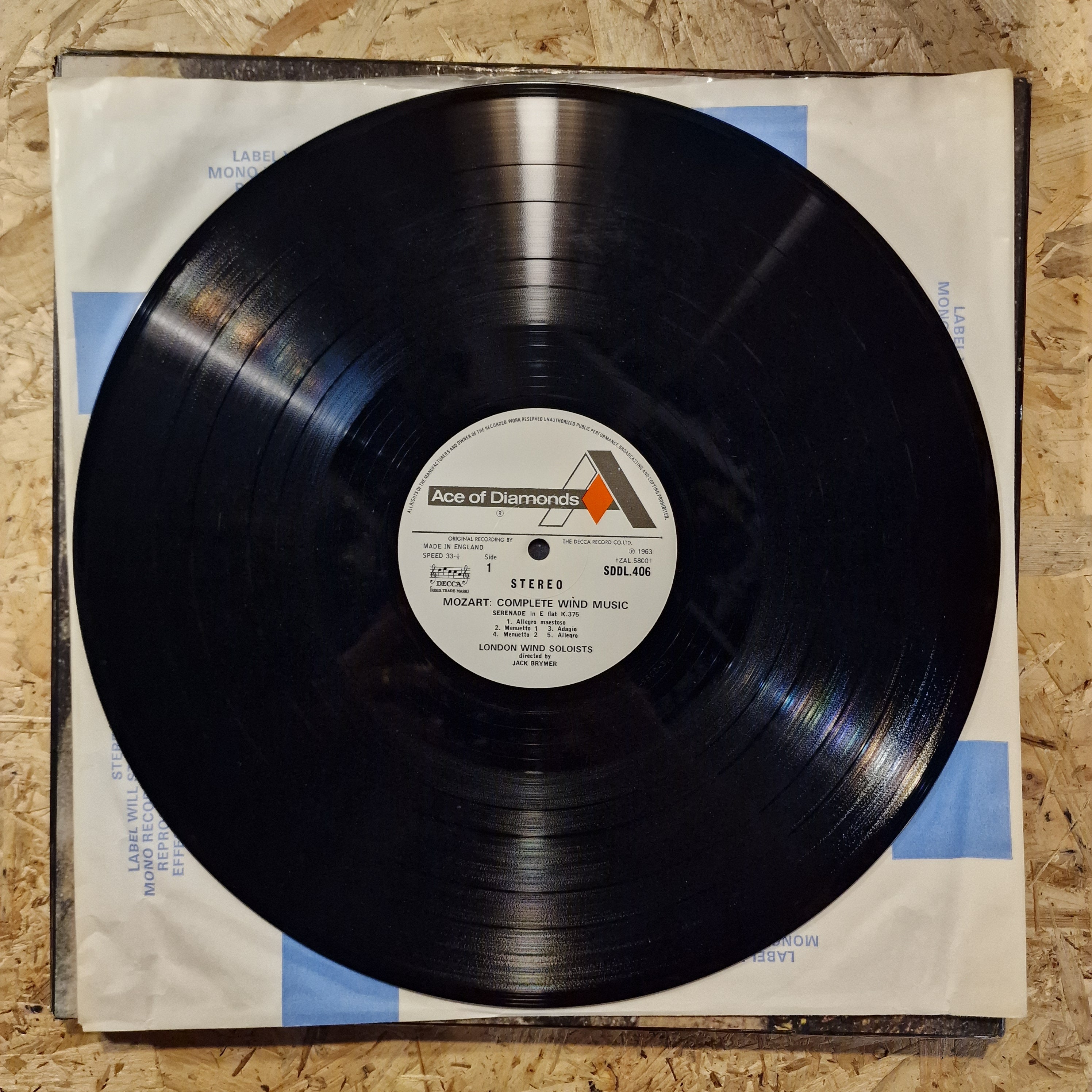 Wolfgang Amadeus Mozart, Jack Brymer, London Wind Soloists – Complete Wind Music 1973 UK Press