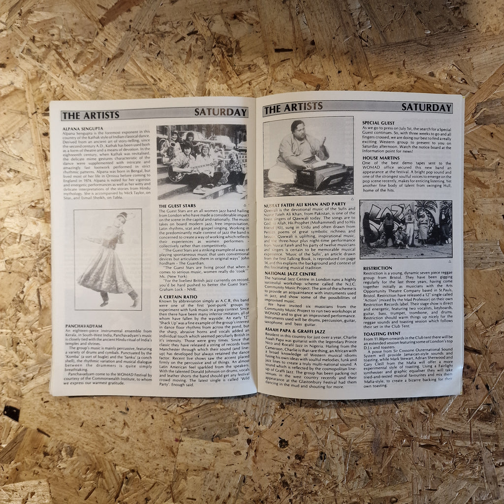 WOMAD - 1985 Festival Programme