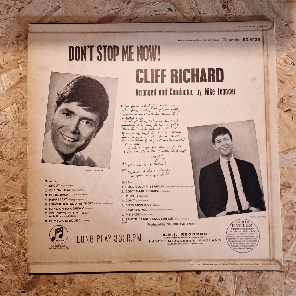 Cliff Richard – Don't Stop Me Now! 1967 UK Press