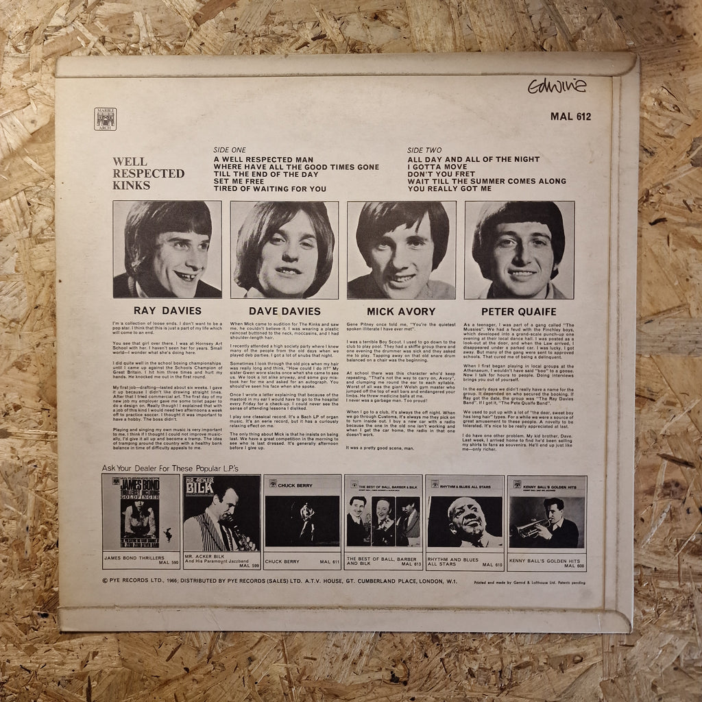 The Kinks – Well Respected Kinks 1966 UK Press