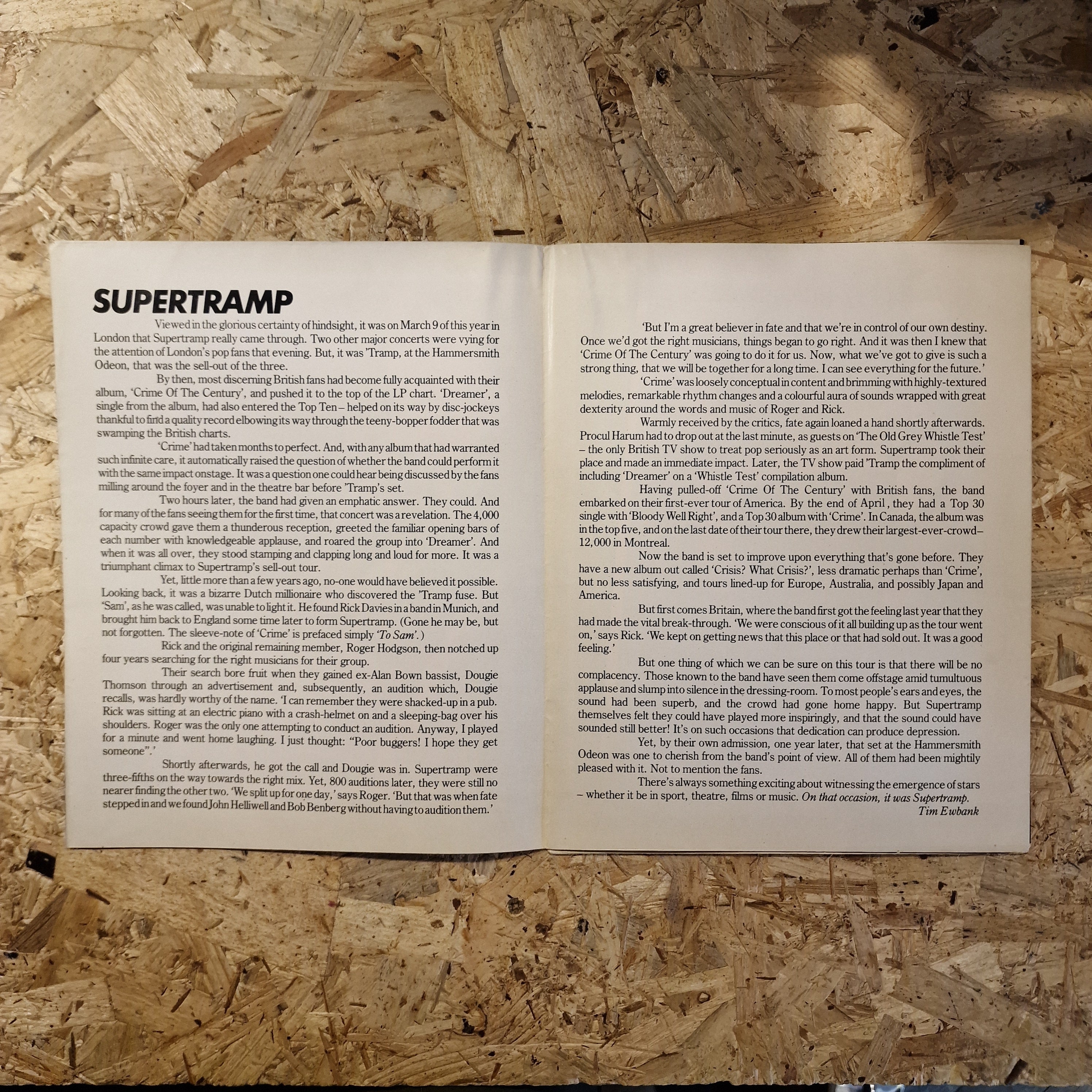 An Evening With Supertramp, Joan Armatrading & The Movies - 1975 Tour Programme