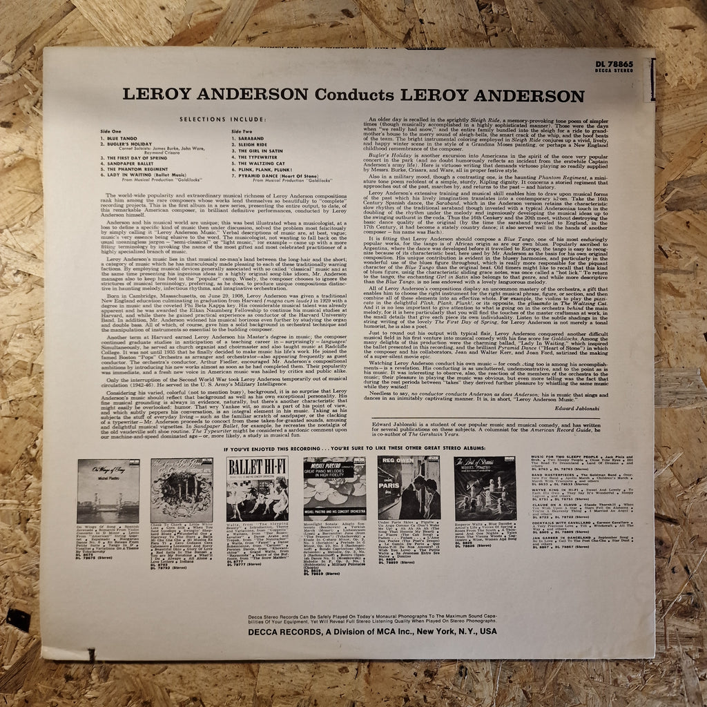 Leroy Anderson – Leroy Anderson Conducts Leroy Anderson