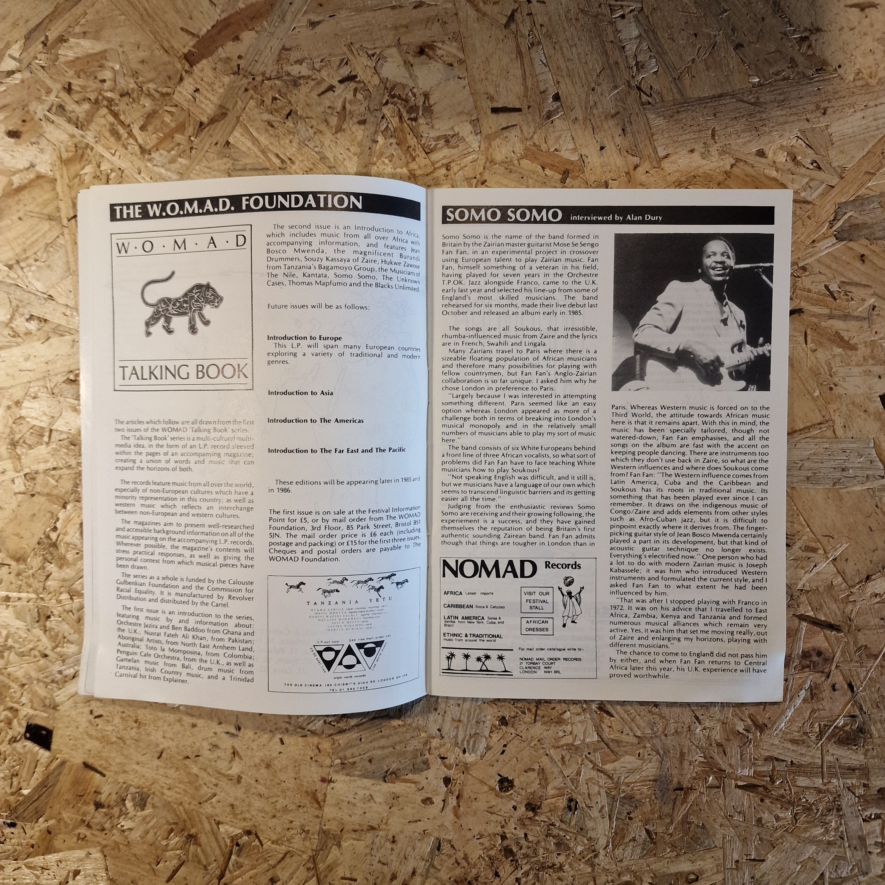 WOMAD - 1985 Festival Programme