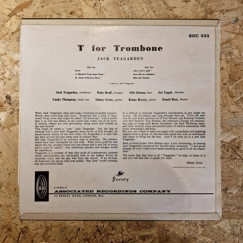 Jack Teagarden – T For Trombone
