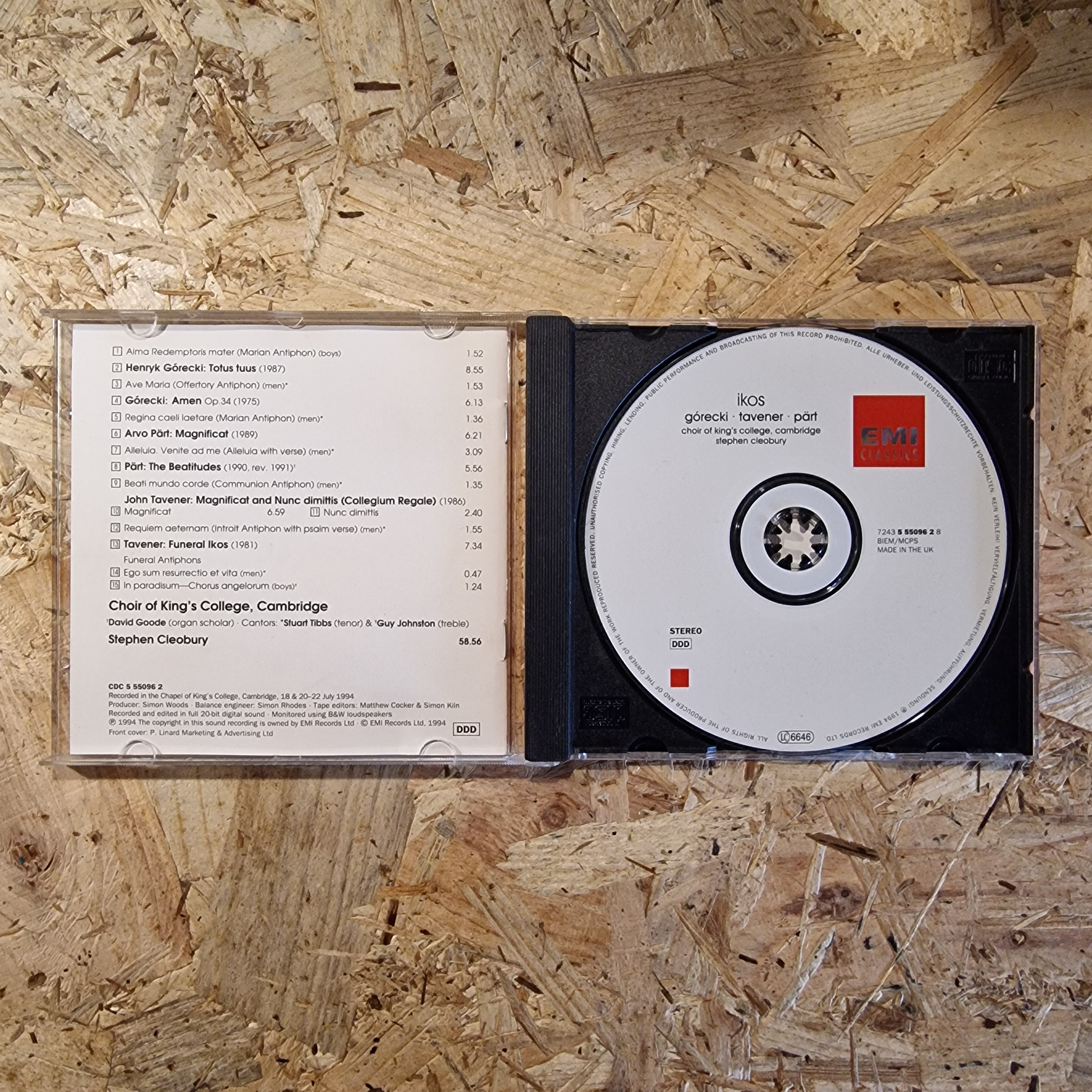 Górecki · Tavener · Pärt - Choir Of King's College, Cambridge, Stephen Cleobury – Ikos